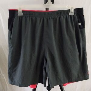 Men's Russell Athletic Training Shorts XL Dri Power 360 gray/black/pink Pockets